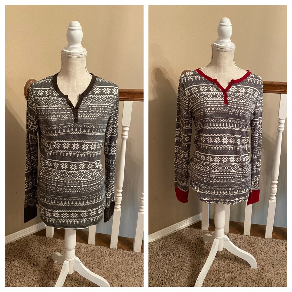 Set of 2 Cuddl Duds Light Weight Knit Pajamas